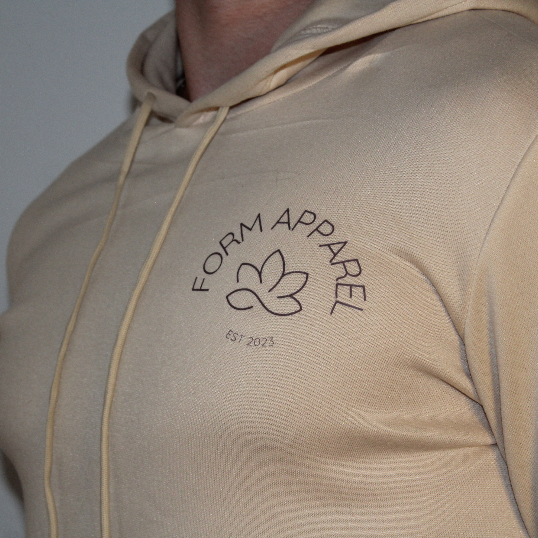 A close up on the Form Apparel logo